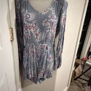 Mudd Floral Jumpsuit in Blue and Purple